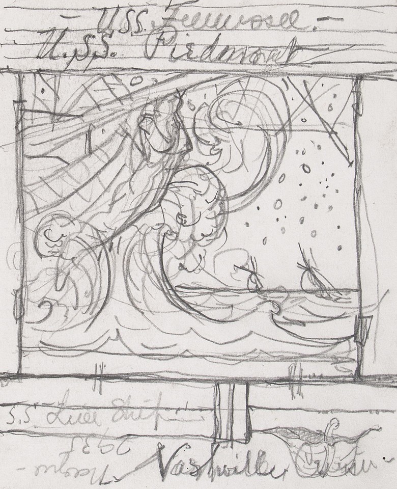 Text and composition sketch for &quot;Madonna of the Ship&quot; World ... Image 1