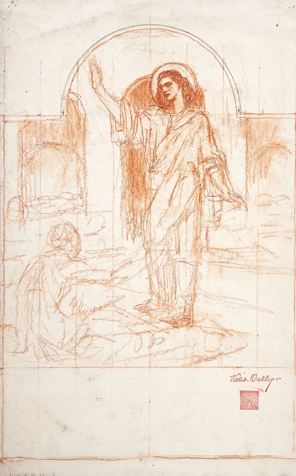 Study for center panel, &quot;Christ at the Pool of Bethesda&quot; ... Image 1