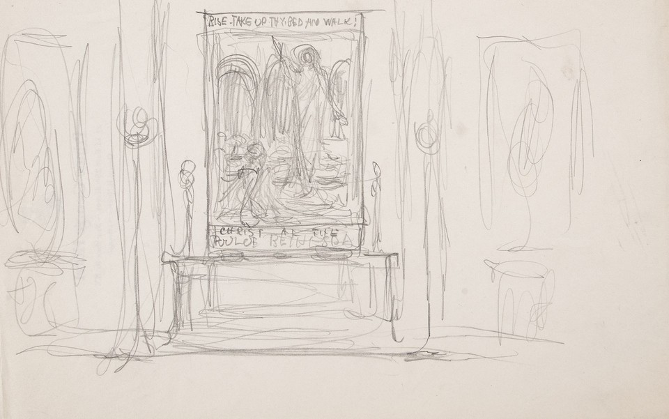 Composition sketch for &quot;Christ at the Pool of Bethesda&quot; ... Image 1