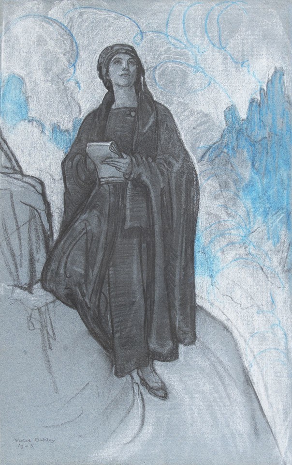 Portrait study of Edith Emerson in costume in mountainous la ... Image 1