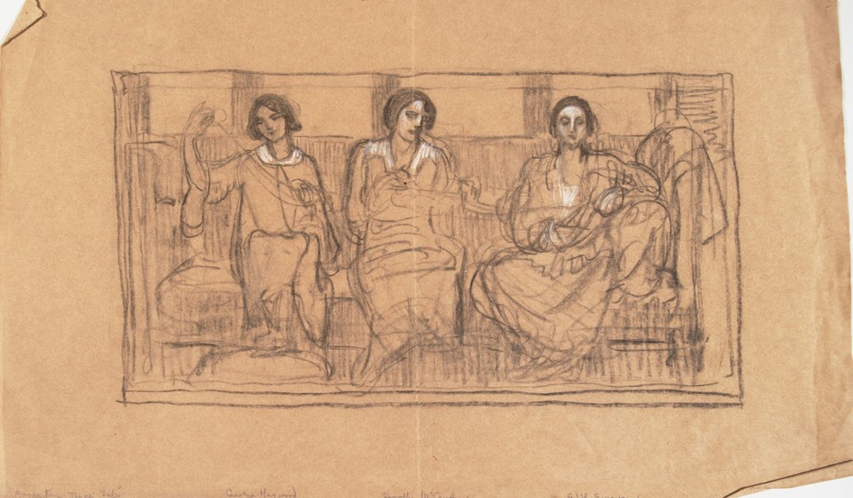 Group portrait study of Carolyn Haywood, Dorothy McCauslan ... Image 1