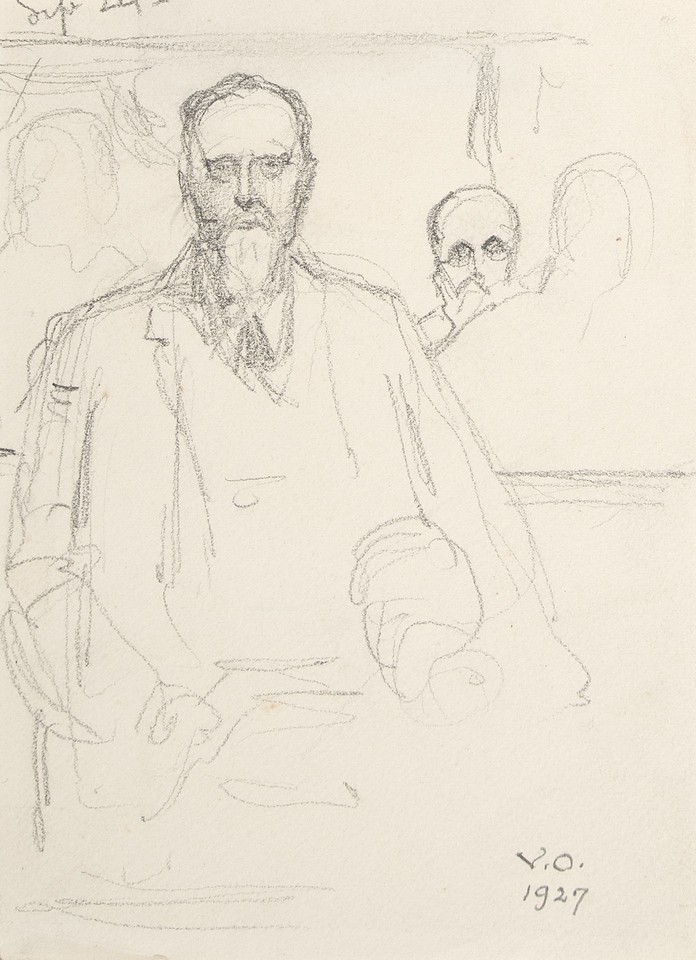 Portrait study of seated man with figures in background at L ... Image 1
