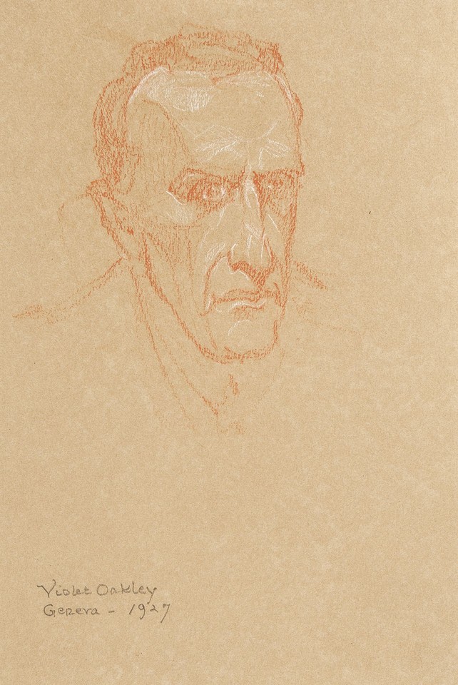 Portrait head study of unidentified man at the League of Nat ... Image 1