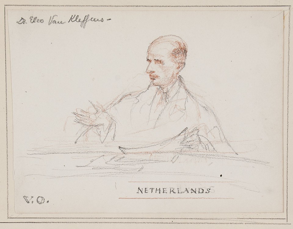 Portrait study of Dr. Eelco Nicolaas van Kleffens, represent ... Image 1