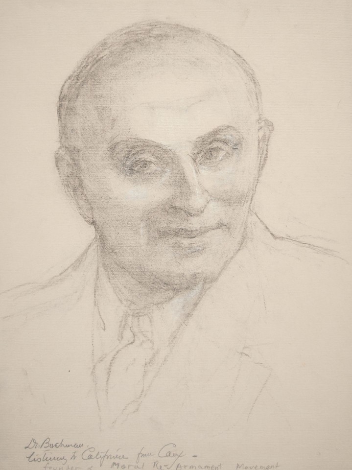 Portrait study of Frank Buchman, founder, Moral Re-Armanent, ... Image 1