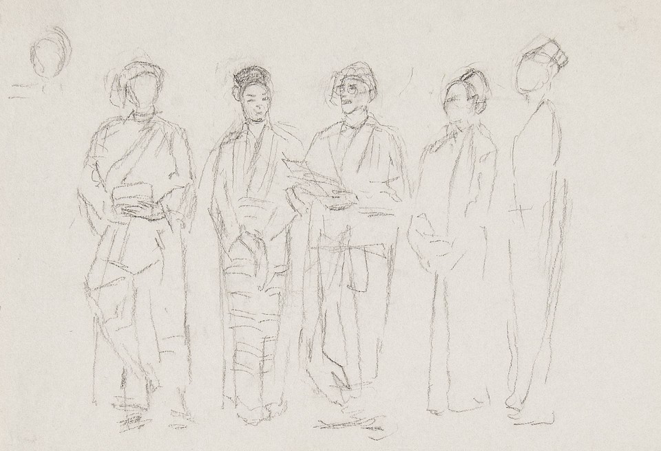 Group portrait study of a delegation from Burma, at the 1949 ... Image 1