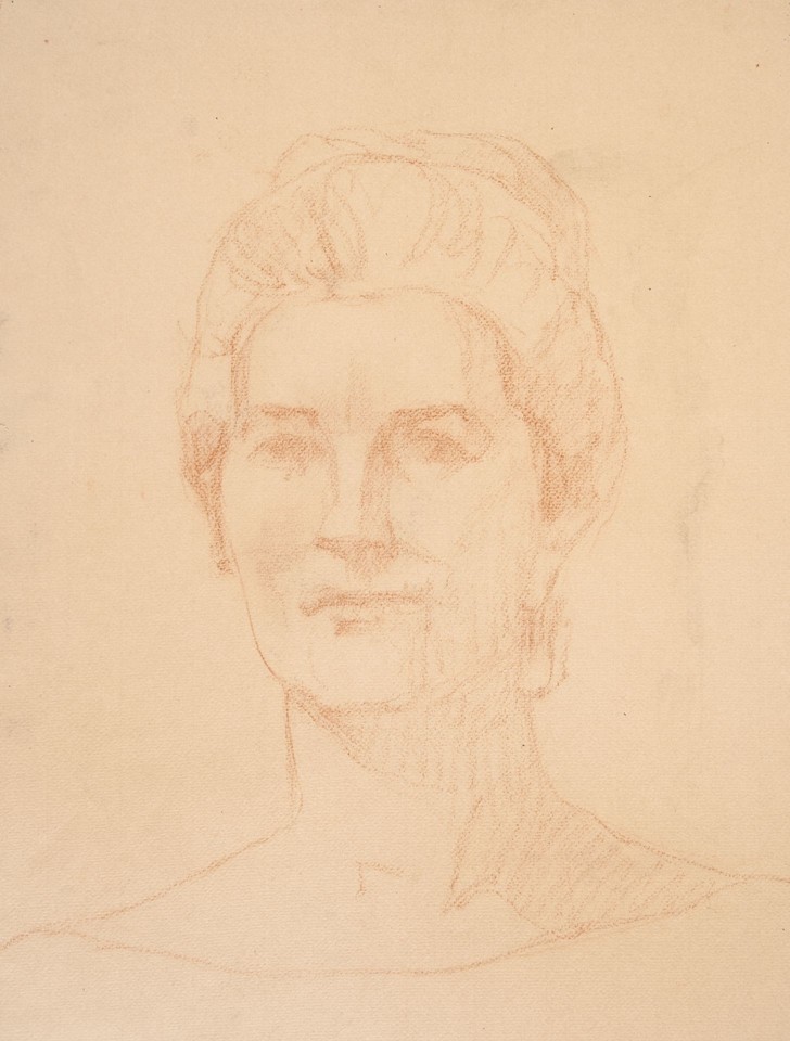Portrait head study of Gertrude Houston Woodward Image 1