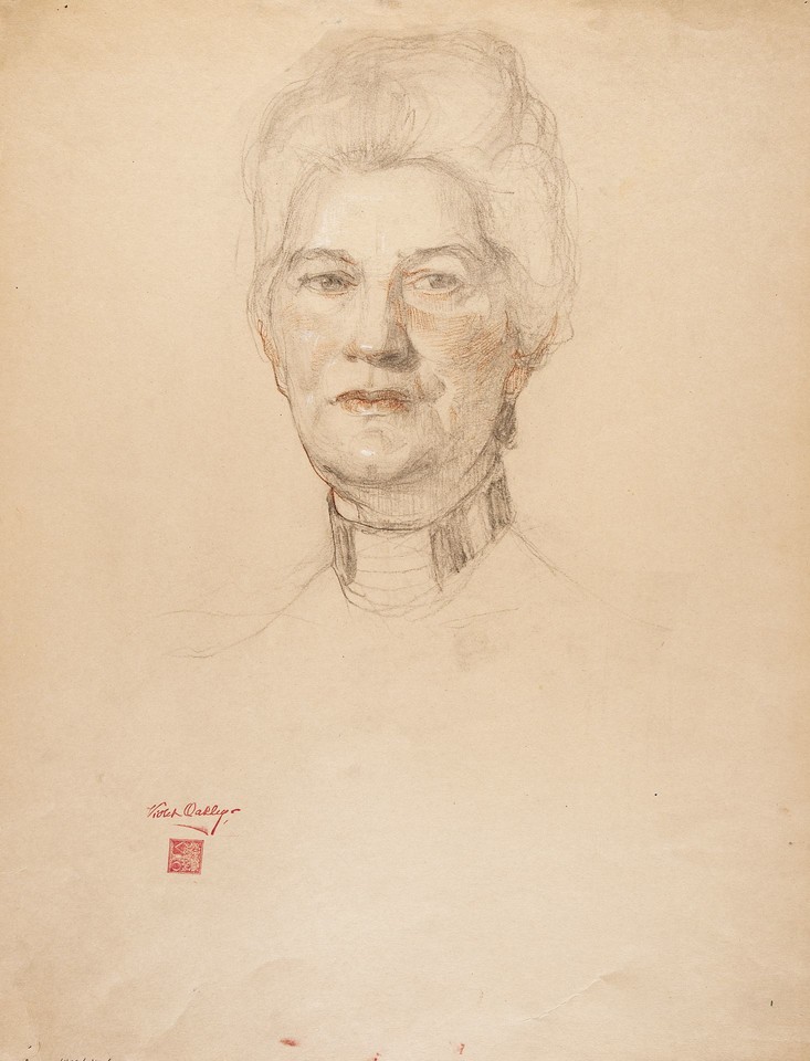 Portrait study of Gertrude Houston Woodward Image 1