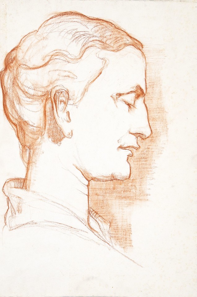 Portrait study of unidentified woman in profile Image 1