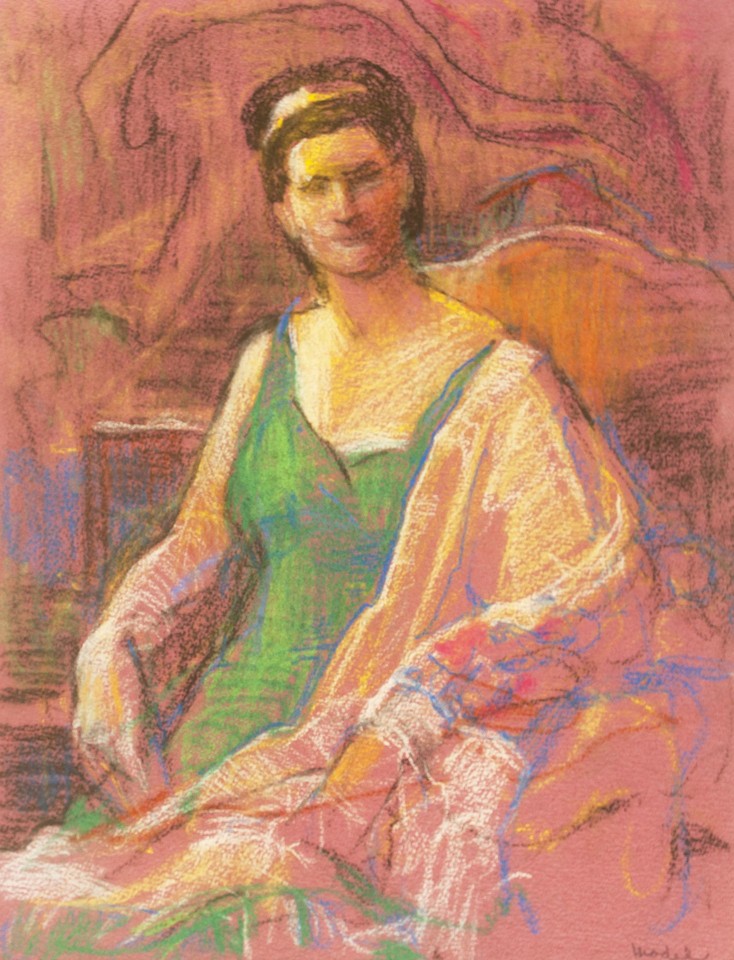 Portrait study of a model (possibly a friend of Mrs. ... Image 1