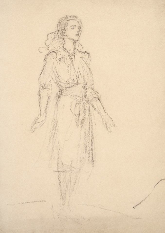 Full-length portrait study of unidentified woman Image 1