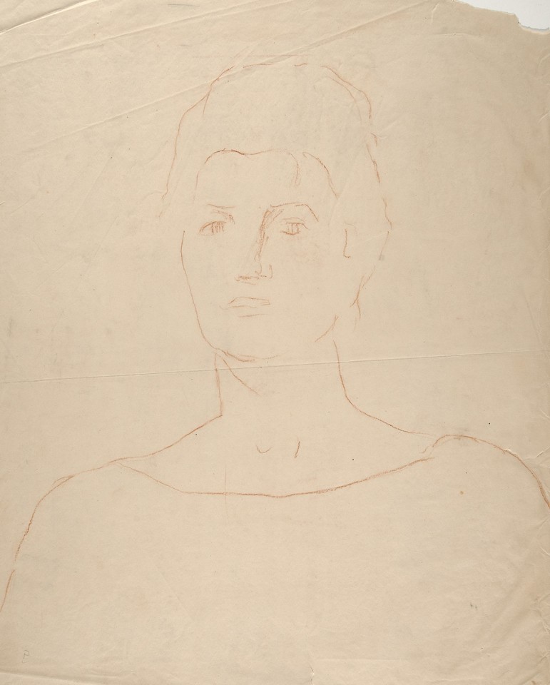 Bust portrait study of unidentified woman Image 1