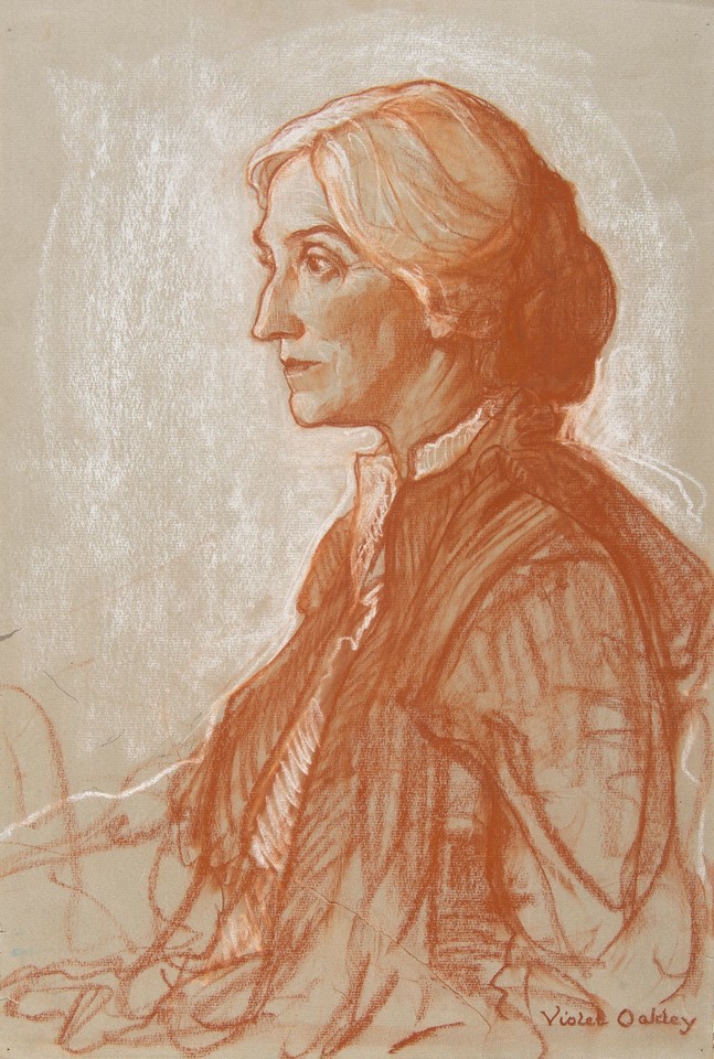 Half-figure portrait study of unidentified woman in profile Image 1