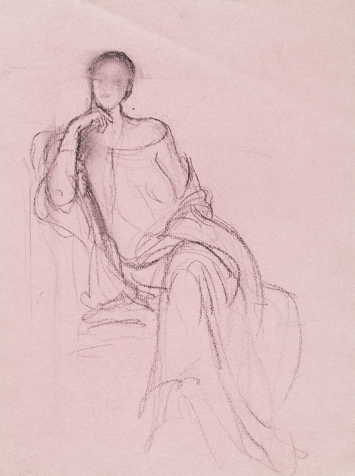 Full-length portrait study of unidentified woman lounging ... Image 1