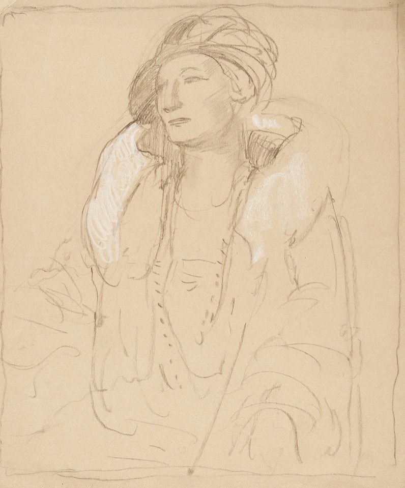 Portrait study of unidentified woman in hat and fur collar ... Image 1