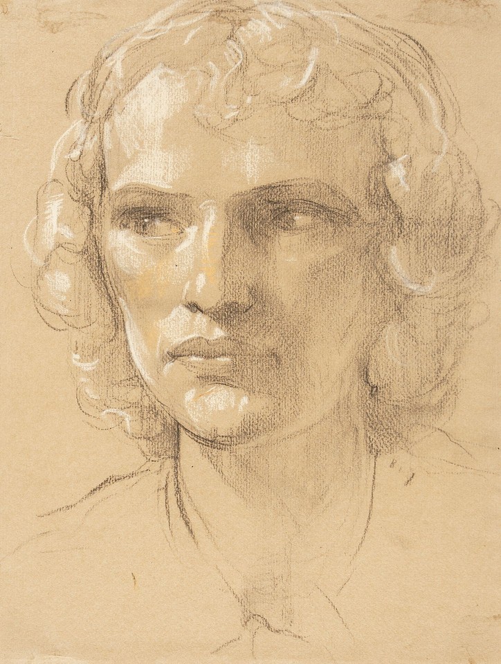 Portrait head study of unidentified woman Image 1