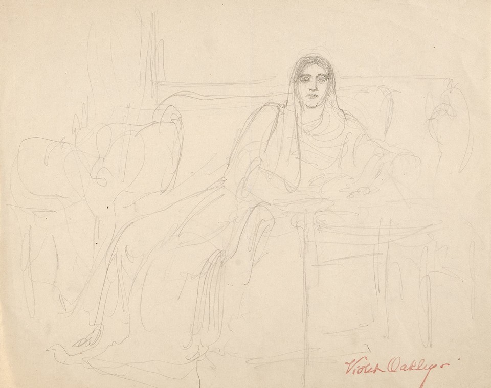 Portrait study of unidentified woman with headcovering ... Image 1