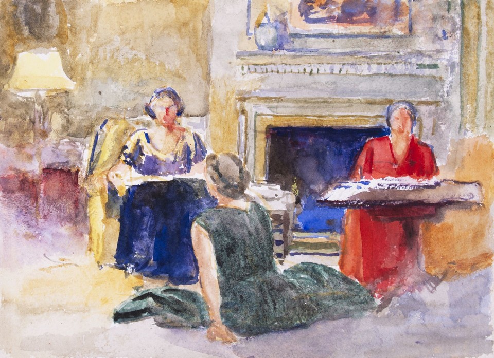 Group portrait study of three unidentified women seated in ... Image 1