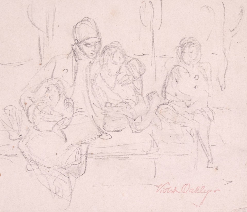 Study of three unidentified figures  Image 1