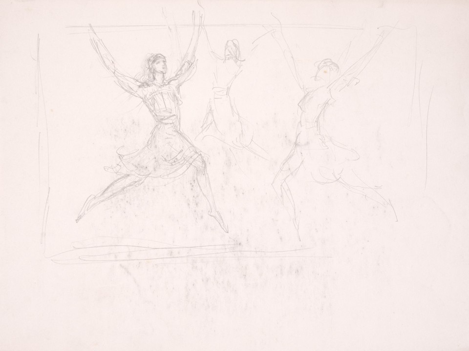 Study of three female dancers Image 1
