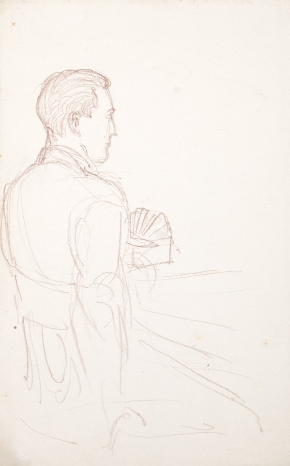 Half figure study of unidentified man seen from the back ... Image 1