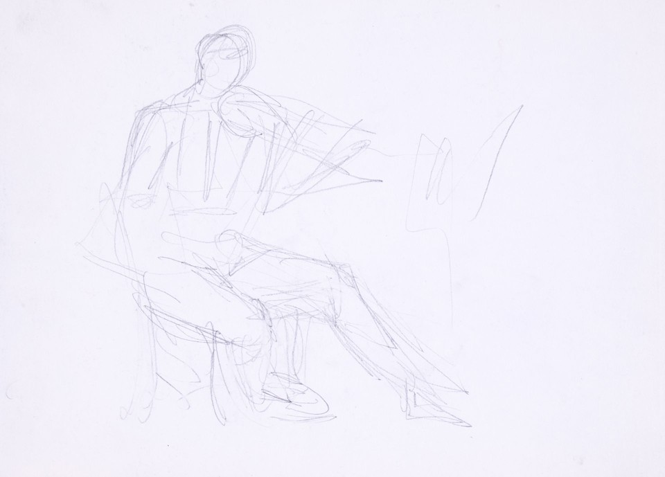 Portrait study of unidentified man playing violin Image 1