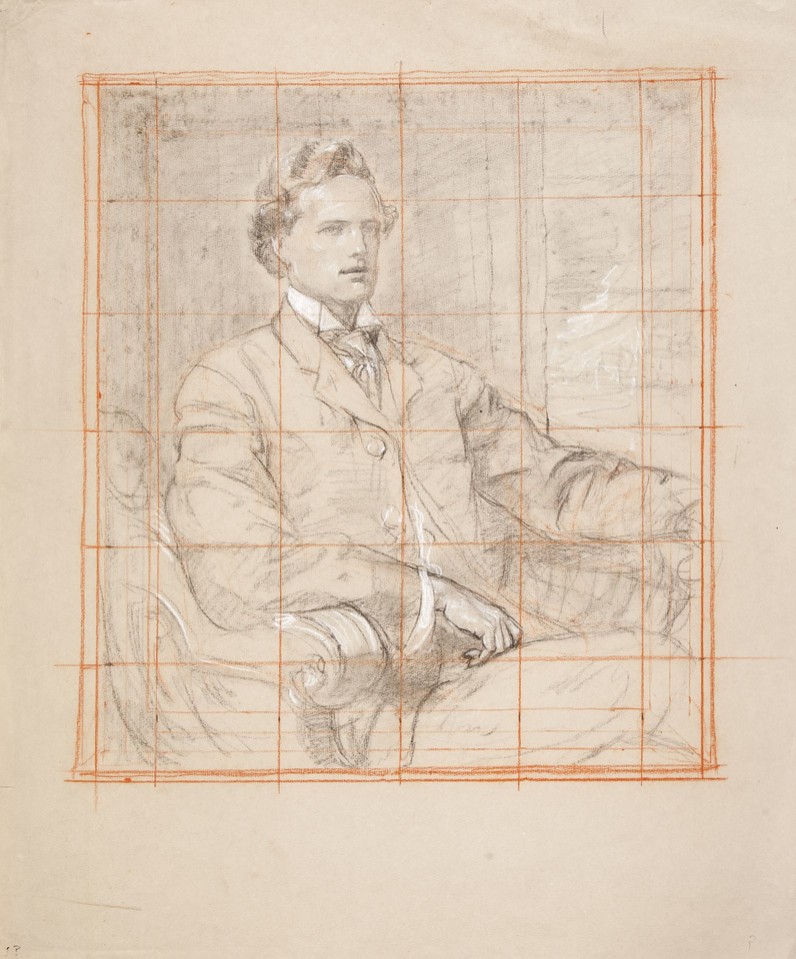 Portrait study of unidentified man seated in a chair Image 1