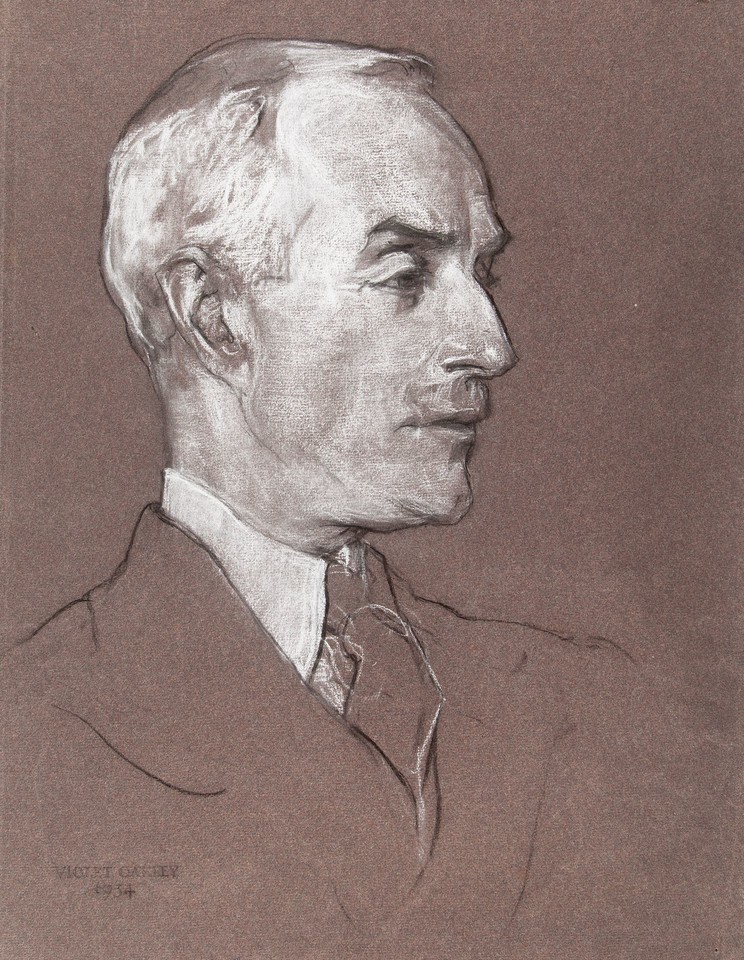 Portrait of man in profile, head of League of Nations ... Image 1