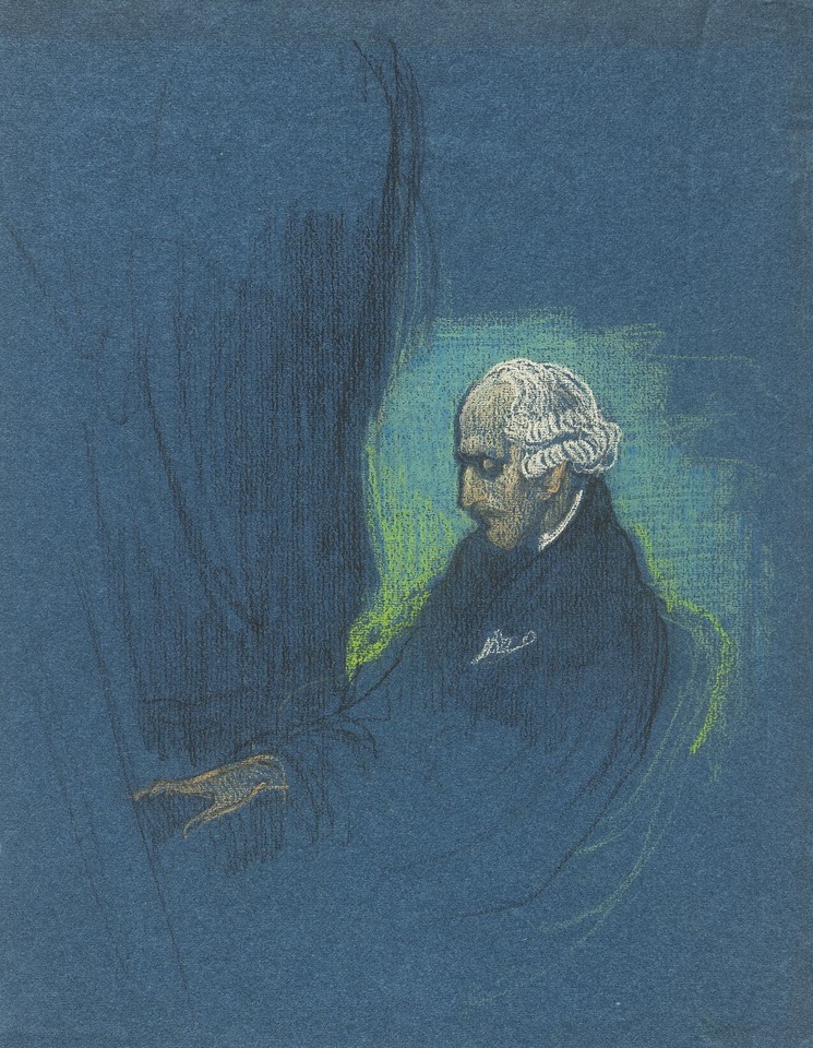Portrait study of unidentified seated man in profile Image 1