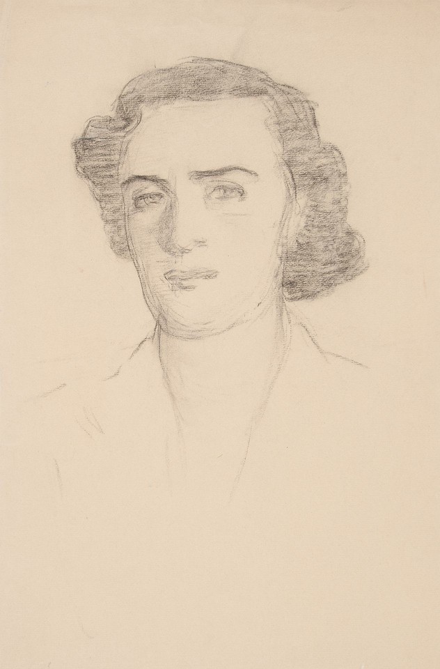 Portrait head study of unidentified woman Image 1