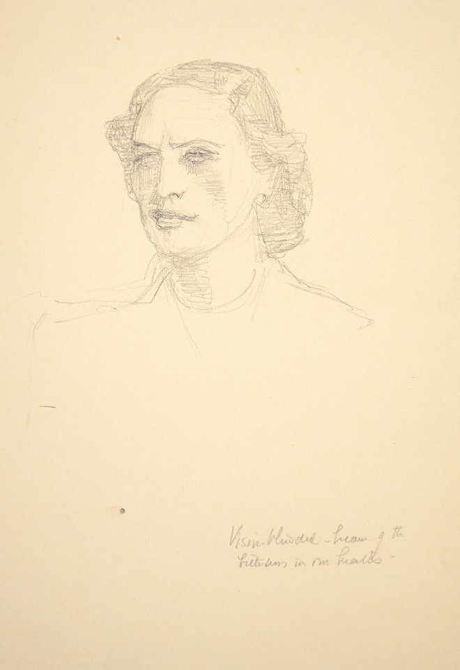 Portrait study of unidentified delegate to the 1949 World ... Image 1