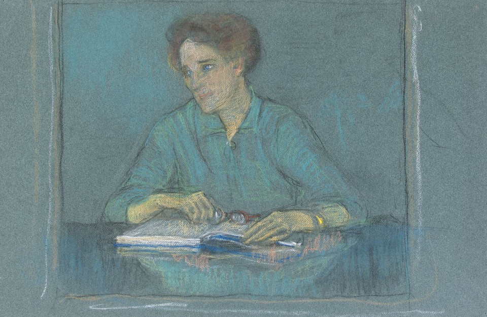 Portrait study of a woman (possibly Mrs. John Y. Huber, ) Image 1