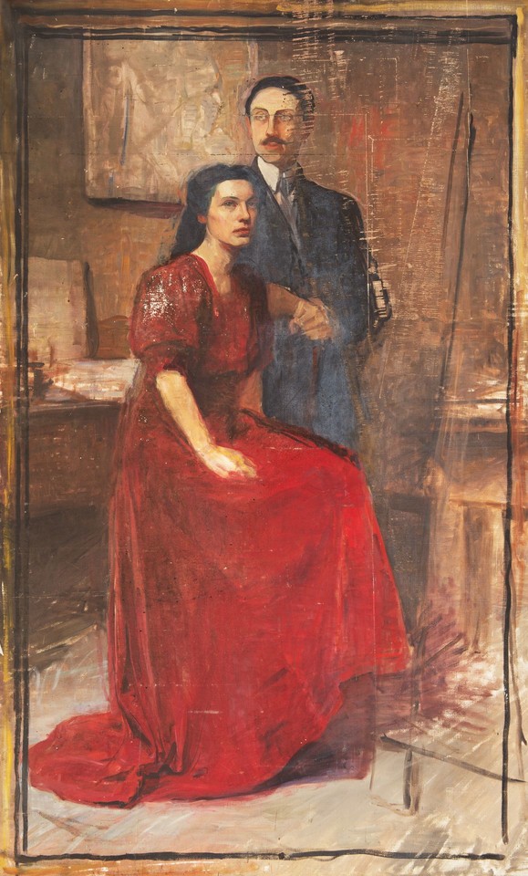 Portrait of architect Wilson Eyre, Jr. and his sister, ... Image 1