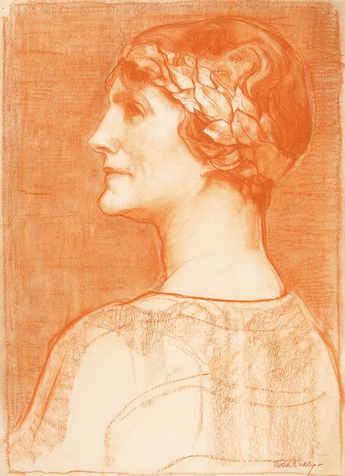 Bust portrait study of Marcia Van Dresser in profile Image 1