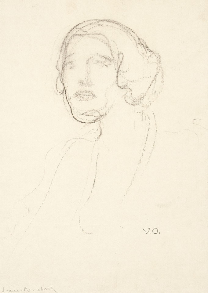 Bust portrait study of Louise Rönnebeck  Image 1