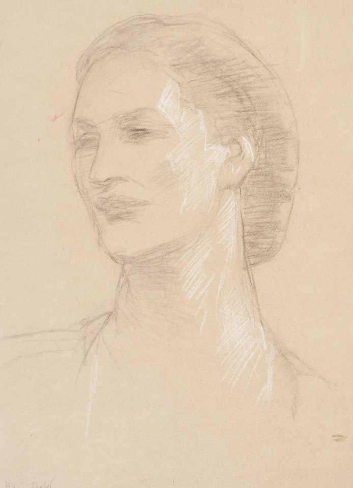 Bust portrait study of Helen Taylor (Mrs. Norman Taylor) Image 1
