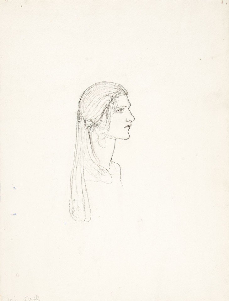 Portrait head study of Alice Trask (née Alice Earles ... Image 1