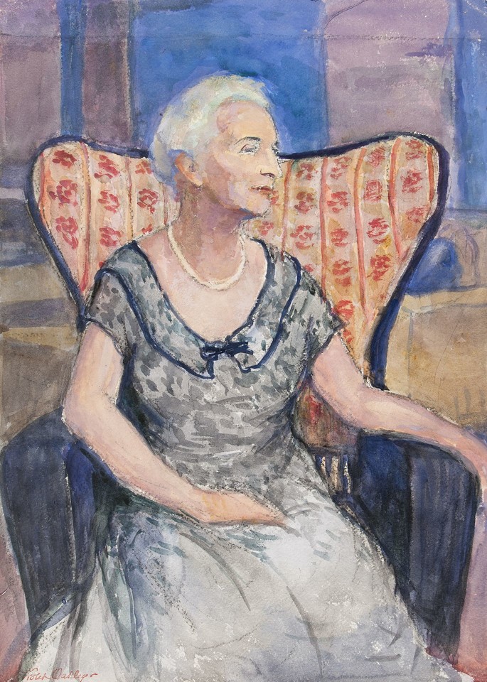 Three-quarter length portrait study of Mrs. Joseph ... Image 1