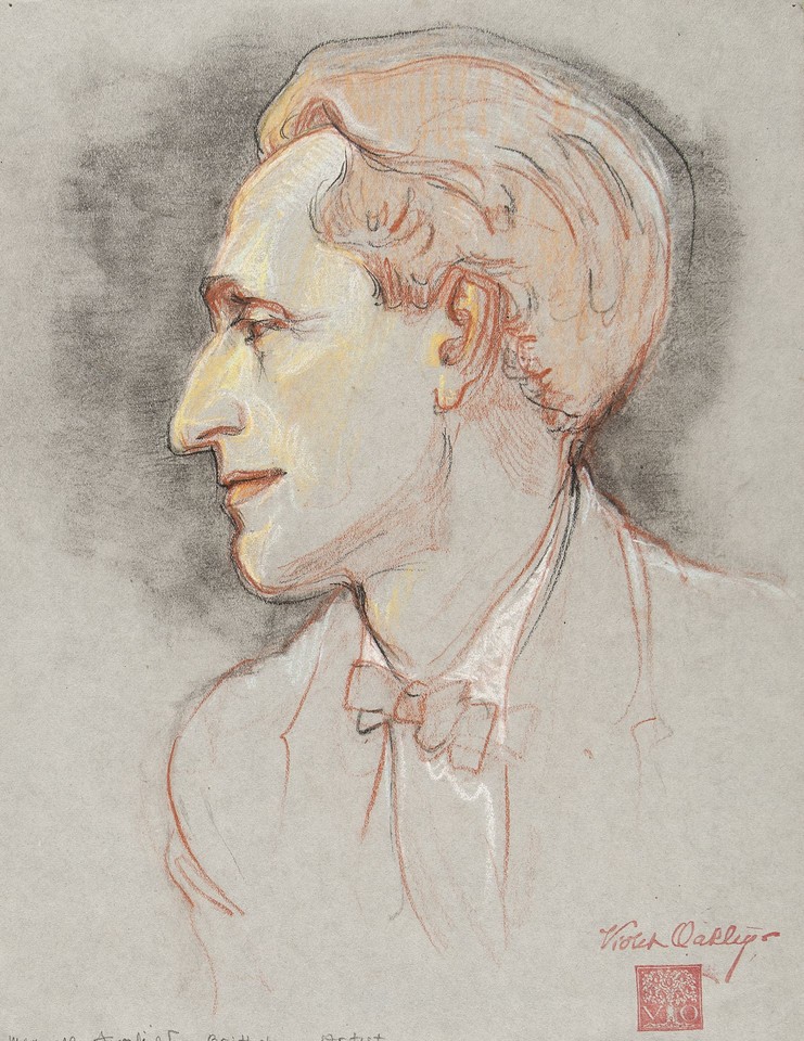 Portrait head study of British artist Maxwell Armfield in ... Image 1