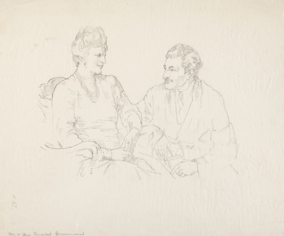 Portrait study of Mr. and Mrs. Garabed Hovnanian (Louise ... Image 1