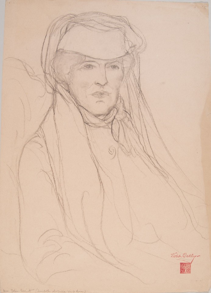 Portrait study of Mrs. John Elliott (née Maud Howe) Image 1