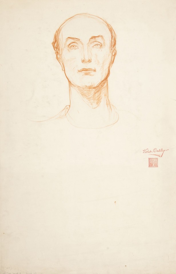 Portrait head study of Mills Thompson Image 1
