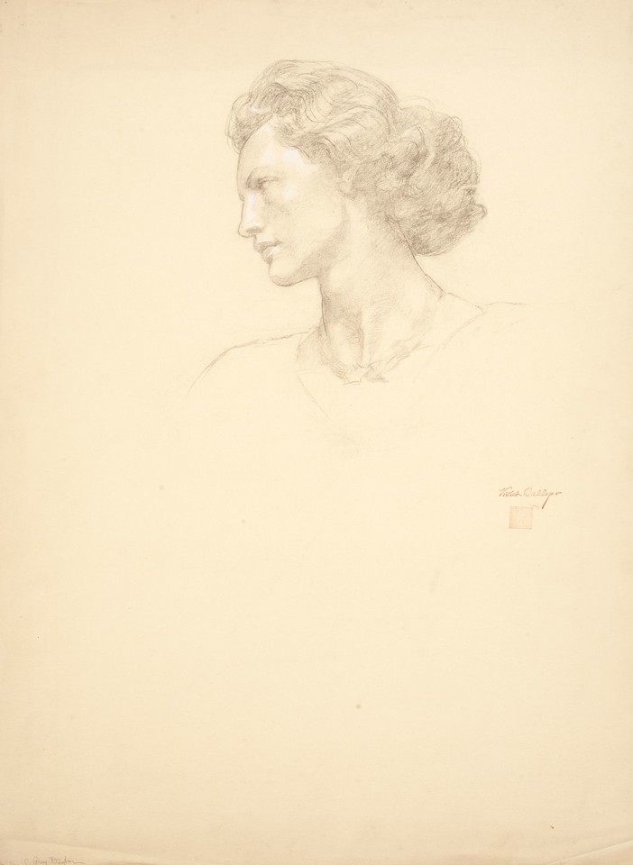 Bust portrait study of Mrs. Samuel Grey Dayton (Mary Stuart ... Image 1