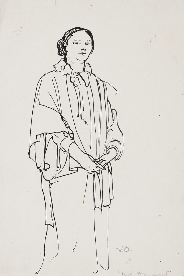Three-quarter length portrait study of Ethel Davenport Image 1