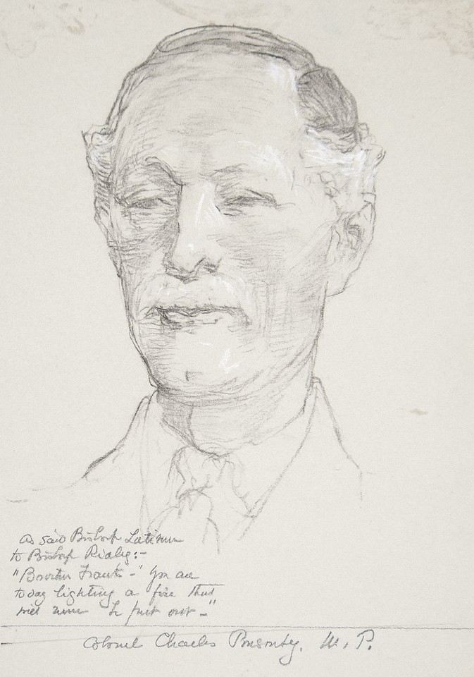 Portrait study of Colonel Charles Ponsonby, M.P. Image 1