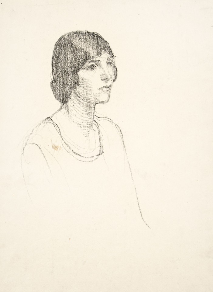 Bust portrait study of Elsa Laubach Jemne Image 1