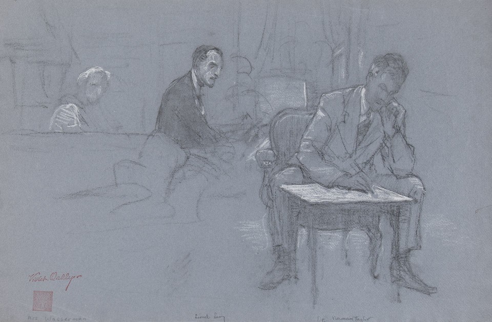 Group portrait study of Mrs. Wassereman, Lionel Levy and ... Image 1