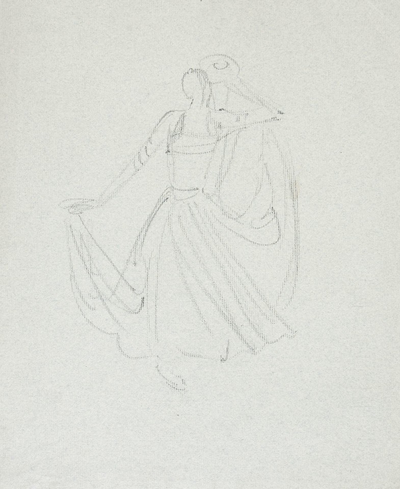 Potrait study of Catherine Morris Wright doing a Nautch ... Image 1