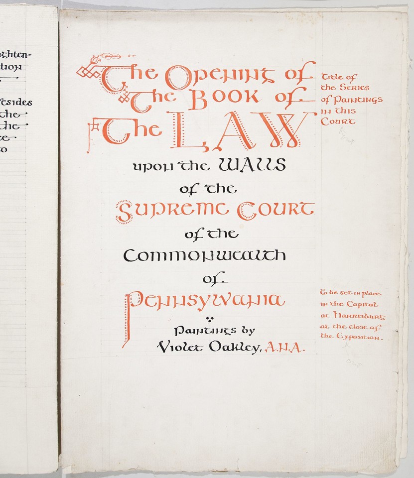 Illuminated text study of Page Title page to the Supreme Cou ... Image 1