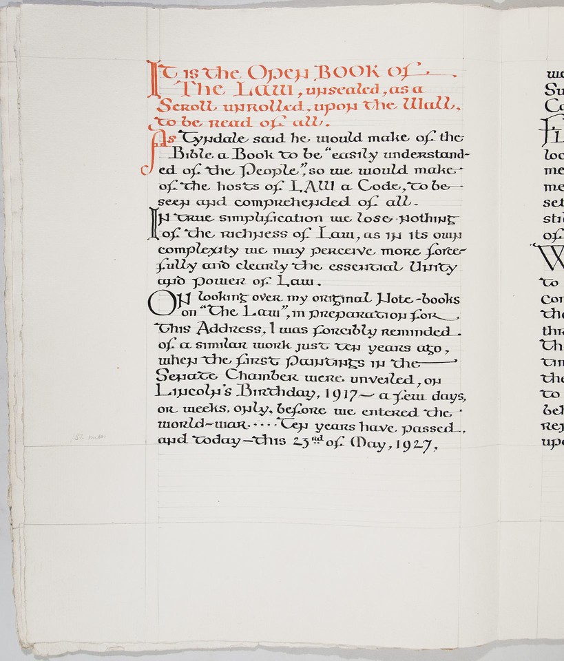 Illuminated text study of Page It is the Open Book of Law to ... Image 1